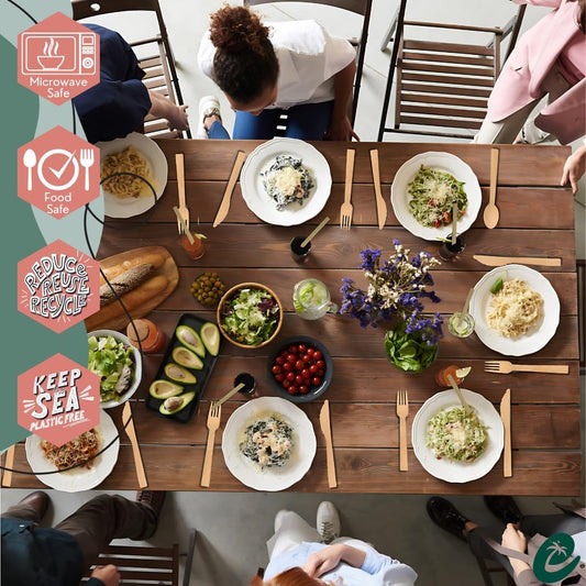 Bamboo Cutlery Set – Premium Compostable Silverware 200 pc.